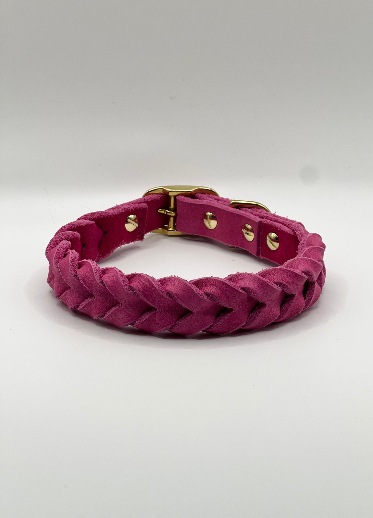 Halsband Fettleder »Pink«