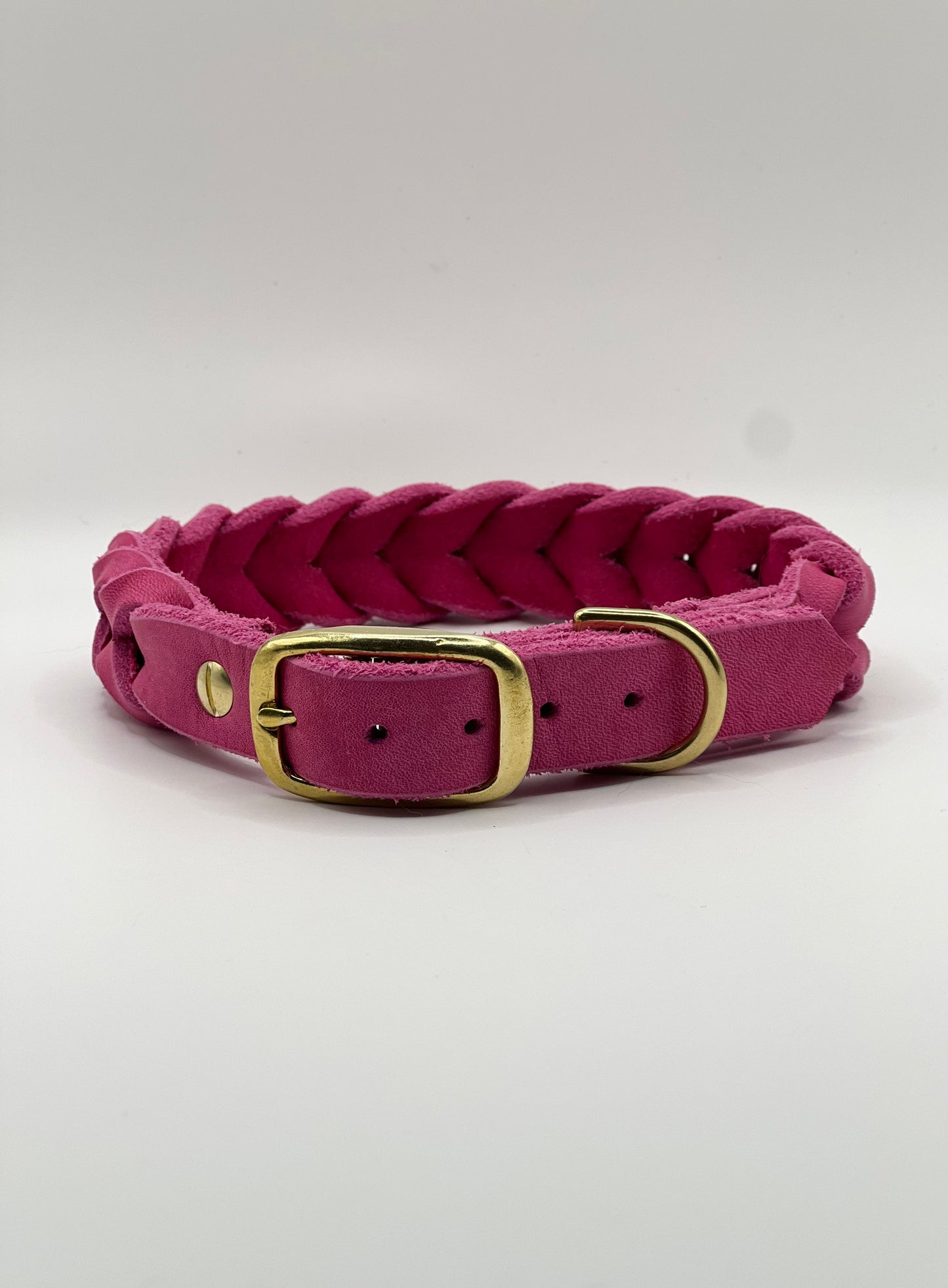 Halsband Fettleder »Pink«