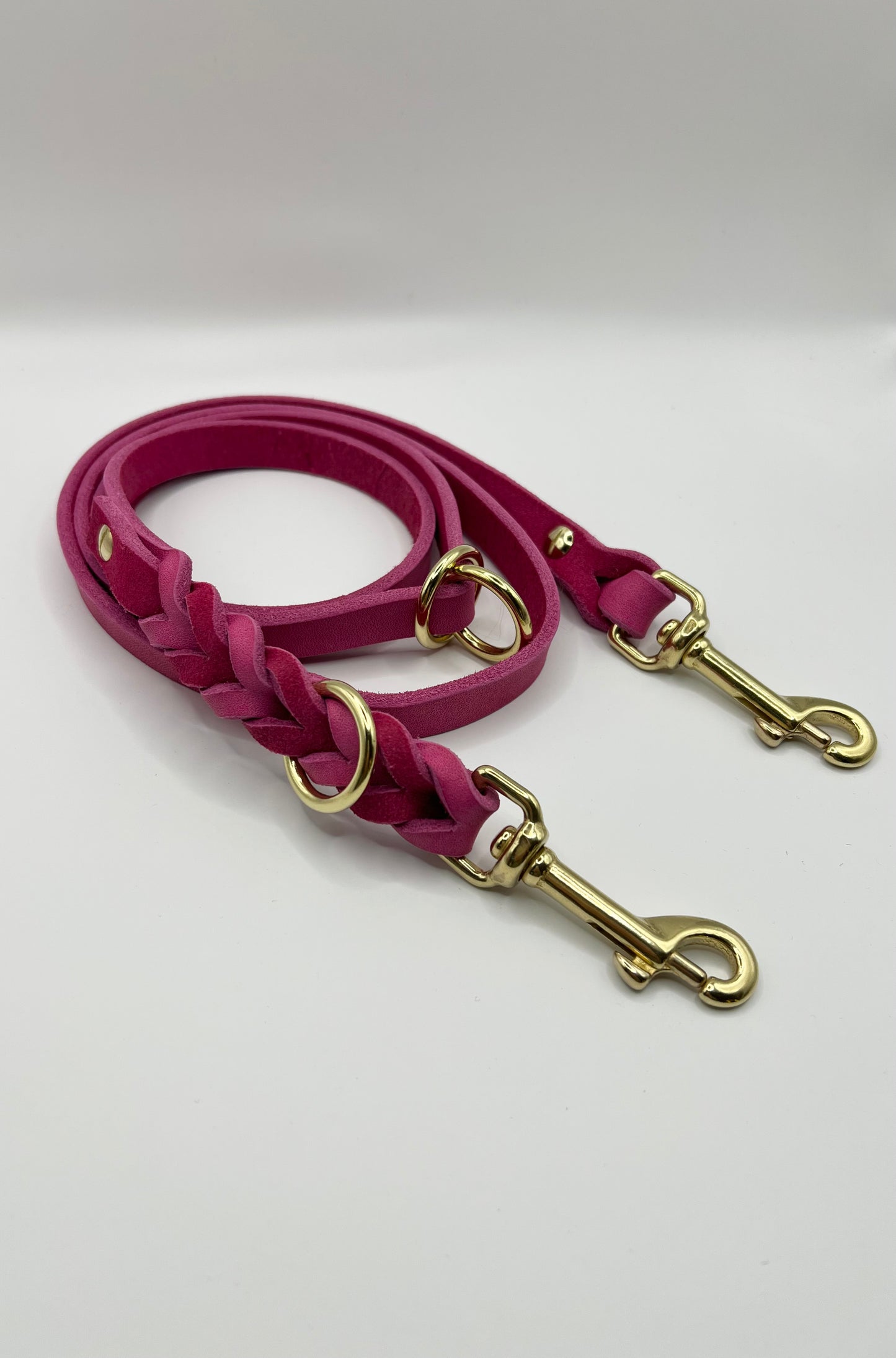 Hundeleine Fettleder »Pink«
