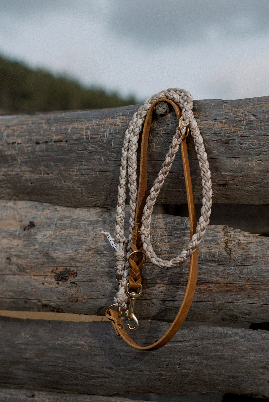 Design your own | Paracord x Fettleder Hundeleine »Boho«