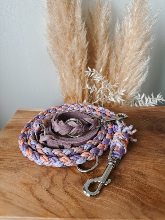 Paracord x Fettleder Leine 2,35m • sofort verfügbar