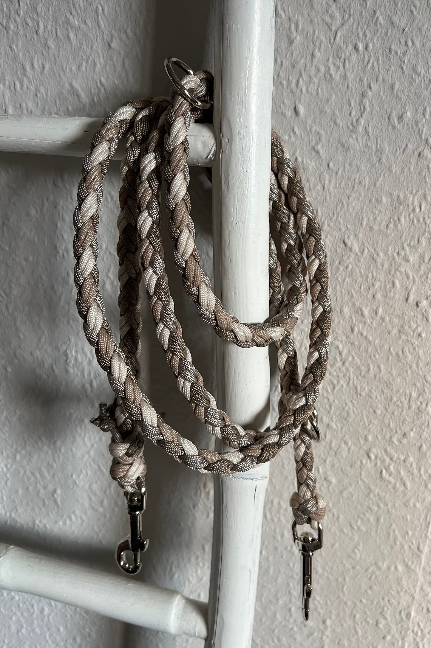 Sofort verfügbar | Hundeleine "Taupe/ Cream" | Länge: 2,20m