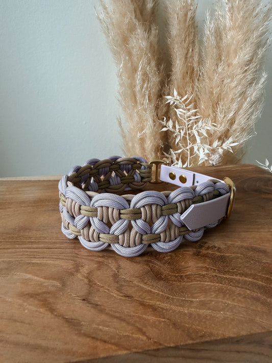 Paracord Halsband Pastell Lila HU 37-42cm • sofort verfügbar