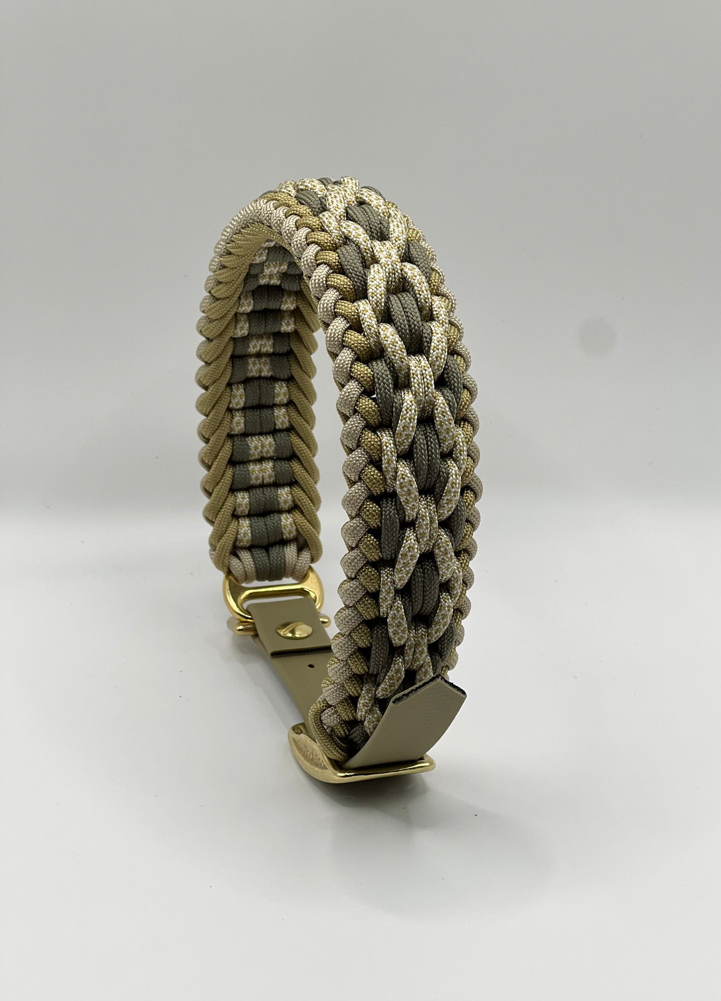 Halsband Paracord »Khaki x Gold«