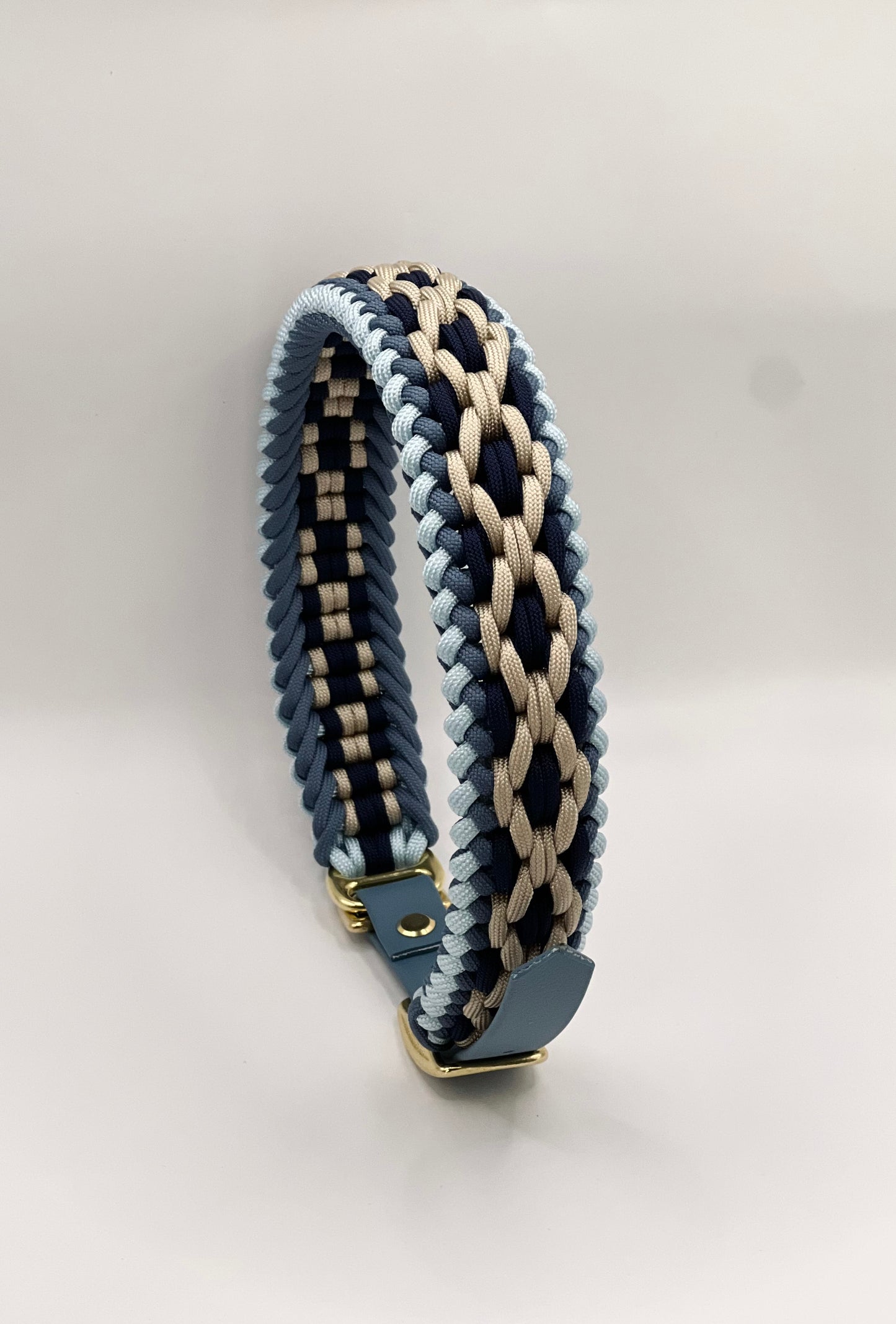 Halsband Paracord »Midnight Blue x Beige«