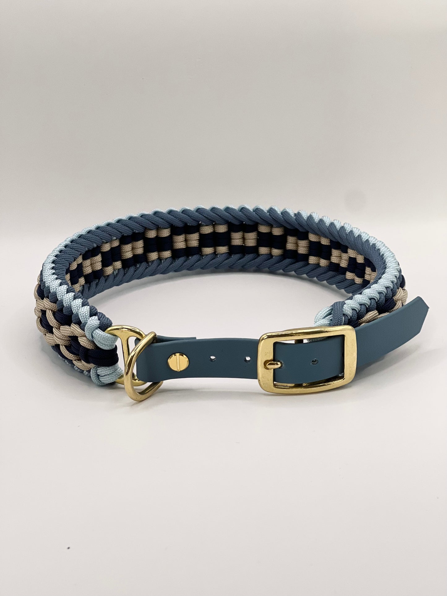 Halsband Paracord »Midnight Blue x Beige«