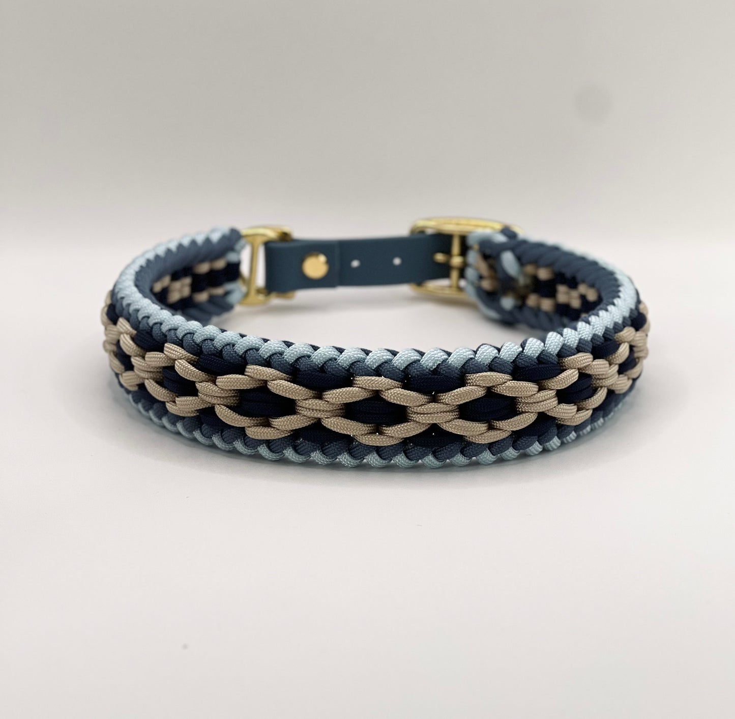 Halsband Paracord »Midnight Blue x Beige«